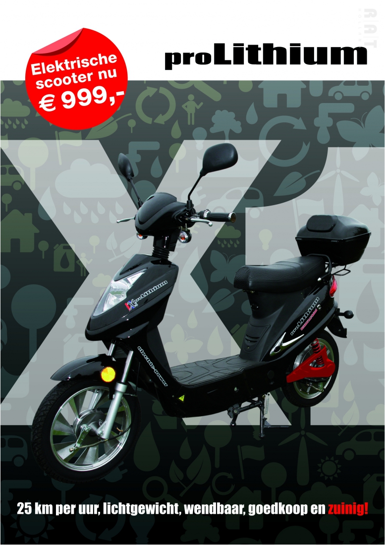 Prolithium 'X1' elektrische scooter (25km/h) - R|A|T Holland