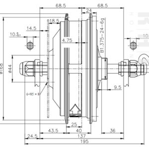 1177 8Fun 350Watt achterwiel motor 002