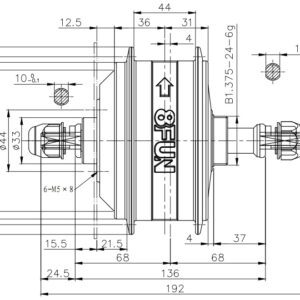 287 Achterwiel motor 8FUN 36V 004