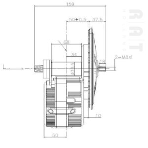 8512 CAD tekening midden motor